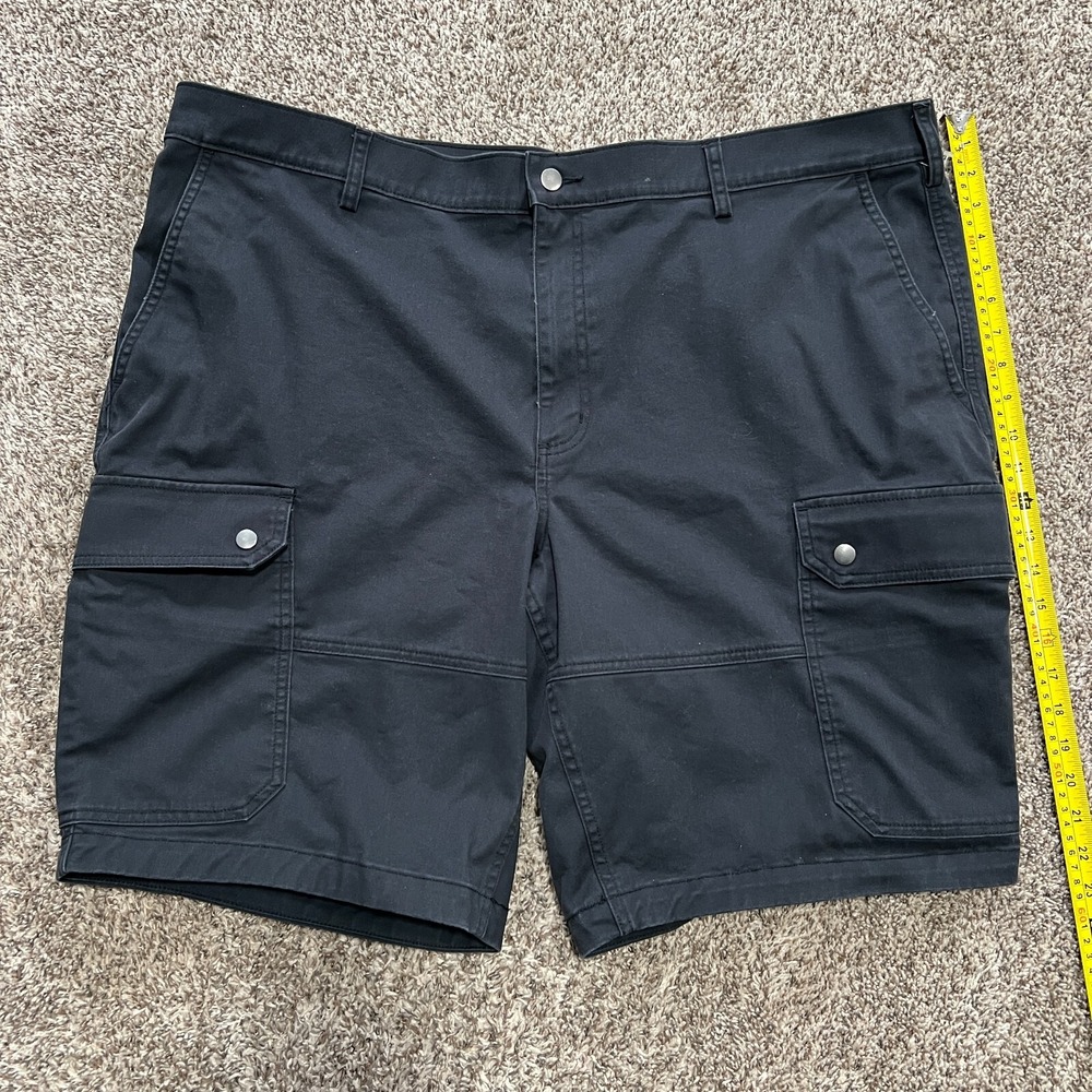 Duluth Trading 40 Grit Men's Size 46 Cargo Shorts Black Cotton Pockets Workwear